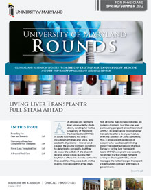 Photo of an University of Maryland Rounds newsletter
